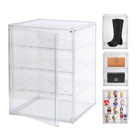 Bohoidee 619107562207 3x-large 4 Tiers 17.7 Inch X13 Acrylic Display Case With 3 Division Boards C