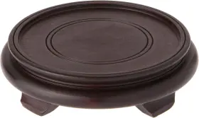 Brand 711181280784 Dark Wood Decorative Base 1.875 Inch H X 6.75 W D 5.5 Display Diameter