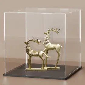 Jac6 Brand Svenjbb 6x6x6 Inch Acrylic Display Case - Clear Cube With Matte Black Base And Lid
