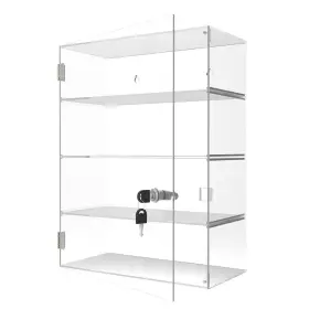 Bsrtop 469682421190 Clear Acrylic Countertop Display Case 4-tier Showcase With Lock Key - Detach