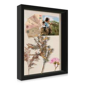 Ccdcc Cd051550-md11x14-bk 11x14 Shadow Box Display Case With Tempered Glass Black Wooden Large Memory