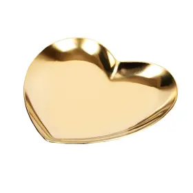 Cchude 632016601621 Stainless Steel Heart Jewelry Display Tray Dish Ring Holder Organizer Serving