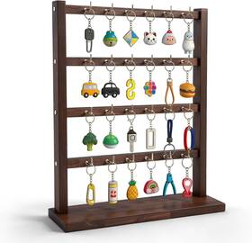 Cheerball 744759976918 Keychain Display Stand For Vendors Pine Retail Rack With 24 Hooks Keyc
