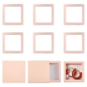 Cheriswelry Odis-tac0002-02c-cwus-fba 6pcs Pink Floating Display Boxes Frame Holder Stand Squar