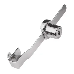 186453 Chh Window Key Glass Showcase Display Lock - Cabinet Ratchet Chrome Plated Steel