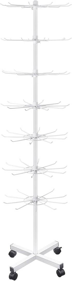 Chunful 445017658623 Retail Display Stand 7 Tier 360 Rotating Rack Movable And Adjustable H