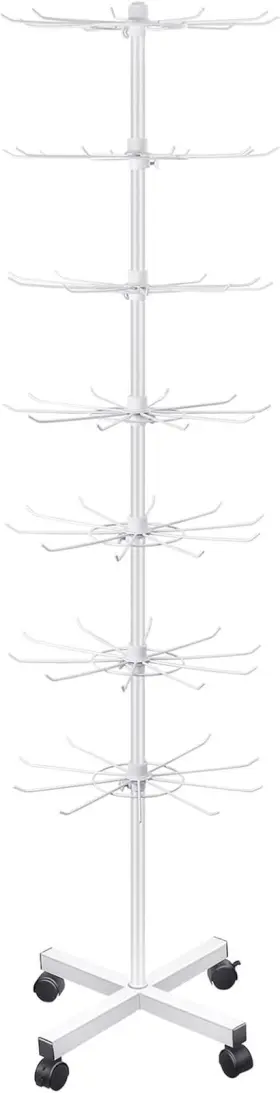Chunful 445017658623 Retail Display Stand 7 Tier 360 Rotating Rack Movable And Adjustable H