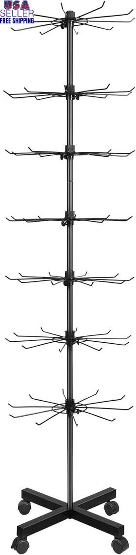 Chunful 726084044302 Retail Display Stand 7 Tier Spinner Rack Hats Jewelry Keychain Craft