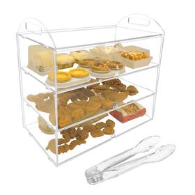 Cityjoy Lj039c 4 Tiers Clear Acrylic Counter Top Bakery Display Case 5mm High Impact Petg Pa