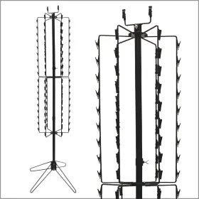 Cssr-108-bk Clip Strip Free Standing Spinner Retail Display Rack Corp 68.5 Inch H 108 Total Black