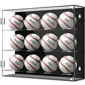 Jyi-colingmill-0822 Colingmill Acrylic Baseball Display Case Wall Mounted Holder Shadow Box Clear Ba