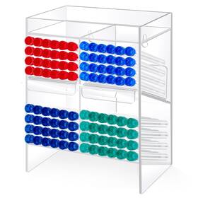 Colingmill Jyi-colingmill-1281 Clear Acrylic Tube Rack With 4 Compartment And 2 Pull Out Trays Large Ho