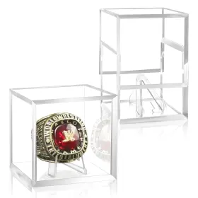 Chmcl01 Collecthall Acrylic Ring Display Case 2 Box With Stand Holder Champions