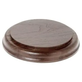 Ad2799 Collecting Warehouse Solid Walnut Round Wood Display Base With Ogee Edge 4.75 Inch X 0.75 1