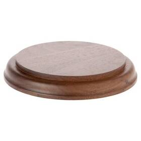 Collecting Warehouse Ad2800 Solid Walnut Round Wood Display Base With Ogee Edge 5.375 Inch X 0.75 1