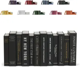 Cbv1 Colorbloc 12 Decorative Faux Books Fake For Bookshelf Decor Coffee Table Black