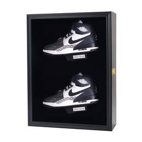 Comsrev Xiezi001 Memorabilia Shoe Display Case Wooden Frame Wall Mount Acrylic Clear Door Snea