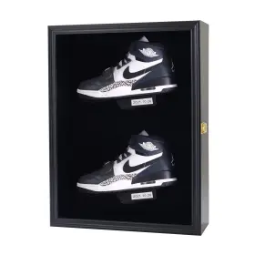 Xiezikuang1 Comsrev Memorabilia Shoe Display Case Wooden Frame Wall Mount Acrylic Clear Door Snea