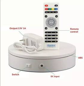 Comxim Mt200rl20 Electric Turntable 360 Degree Photography Display Stand Remote Control 110-220v