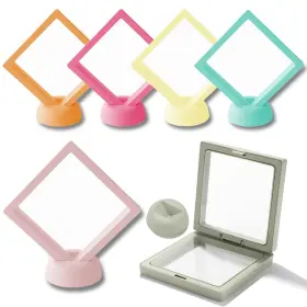 S7-eqyh-ixok Corgimhz 6 Pcs 3d Floating Frame Display Holder Stands Coins Case Travel Port
