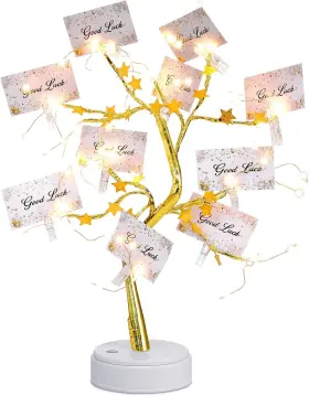 Led-15 Coume Christmas Money Tree Gift Card Holder 1.5 Ft Tabletop Display Gold