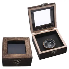 Con-wh0100-25-us58 Craftymelody 1pcs Small Wooden Jewelry Display Case With Removable Black Luxurious Velvet