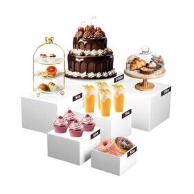 Cryozeo 6pcs01 6pcs Buffet Risers Food For Table Display Stand Shelf Par
