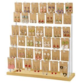 Dacanyan Gg6-wt Jewelry Display For Vendors 6 Tiers 42 Hooks Earring Rack Holder Stan