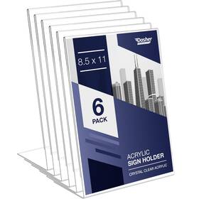 Dasher Products Slantbacksignholder1 Acrylic Sign Holder 8.5 X 11 Slant Back Display Stand A-frame Flyer Display
