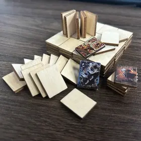 Zy54 Dauchvny 100 Pcs Blank Mini Books For Miniature Bookshelf Wooden Anxiety Mi
