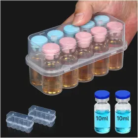 10-shot Dawnbox Db-d2 10ml Vial Holder Peptide Case For Firdge 2 Pcs And Insulin Org