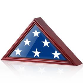 Decowoodo Skxs2000 Flag Display Case For 9.5ftx5ft American Veteran Burial With Hd Tempered G