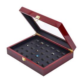 Dicosmetic Obox-wh0020-01d-us33 28.6x23.2x7.05cm Championship Ring Display Case Holder Showca