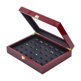 Obox-wh0020-01d-us33 Dicosmetic 28.6x23.2x7.05cm Championship Ring Display Case Holder Showca