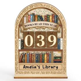 Dinizon Hh.bo.19 Books Read This Year Counter Valentines Day Gifts 6 Inches X 7 Floral