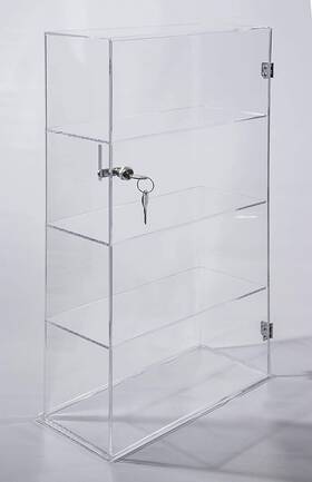 Display Case 680087504532 4 Tier Transparent Acrylic With Lock Clear Show For Collect