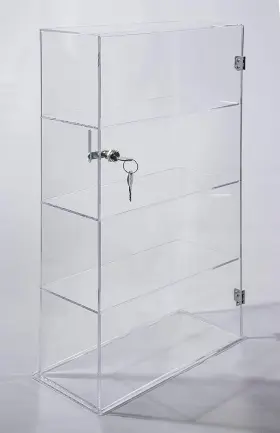 Display Case 680087504532 4 Tier Transparent Acrylic With Lock Clear Show For Collect Display Case 680087504532 4 Tier Transparent Acrylic With Lock Clear Show For Collect