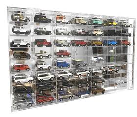 Displaygifts 718386968455 Clear Display Case Wall Cabinet For Hot Small Toy Wheels 1/64 Scale Matchbox
