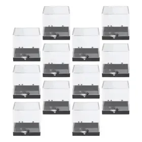 2022584o8xu Doitool Mineral Display Box 12pcs Transparent Square Plastic Specimen