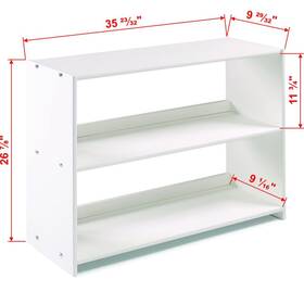 Donco Kids 5000-cw Low Loft Bookcase Shelf White