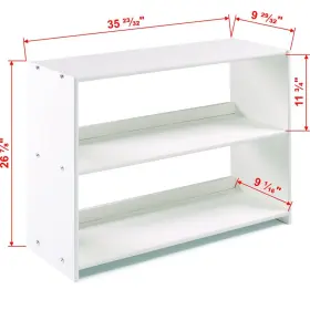 5000-cw Donco Kids Low Loft Bookcase Shelf White
