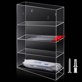 Doublefill Mee-doublefill-1666 1 Pcs Clear Acrylic Pipette Rack With 4 Compartment Sealed Base 19x12x4 Inch