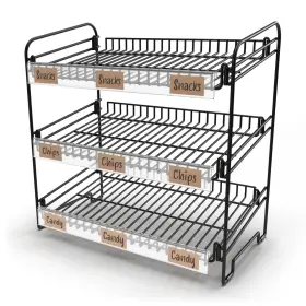 Ds The Display Store 850040872033 Black 3 Tier Candy Rack Chip For Snack Vendors Food Tru Ds The Display Store 850040872033 Black 3 Tier Candy Rack Chip For Snack Vendors Food Tru