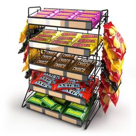 Ds The Display Store 850040872057 5 Tier Candy Rack Large Extra Black