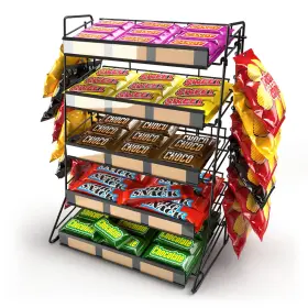 Ds The Display Store 850040872057 5 Tier Candy Rack Large Extra Black