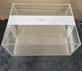 Bor20s Ec Studio Heavyweight Acrylic/stainless Steel Display Box 15 Inch X11 X8 Italian