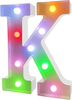Enshui 770343095116 Colorful Light Up Letters Marquee Letter Lights Led