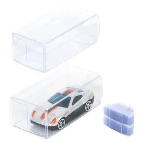 990526 Etnorsu 100pcs Clear Display Case Assemble Countertop Box Cube Organizer St