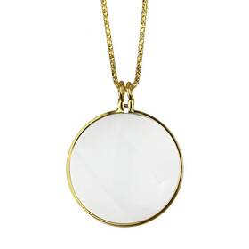 Feisuo Fsfdj1044171103 Mini Portable 5x Magnifer 42mm/1.7 Inch With Alloy Chain Necklace Gold