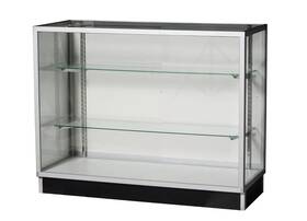Fibonacci Displays Kd4g-kd5g-kd6g Extra Vision Glass Display Showcase With Silver Aluminum Frame